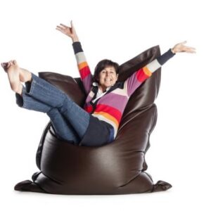 Sit on It zitzak leatherlook donkerbruin